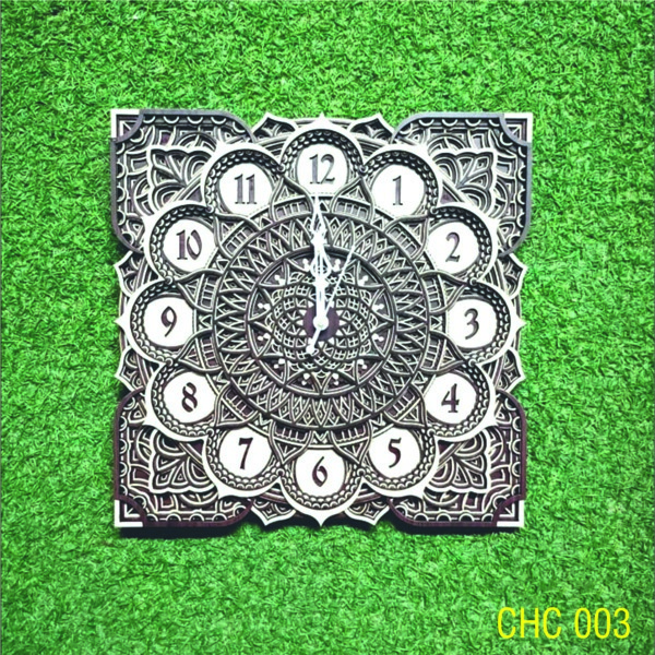 Alpha Geometrical Decorative MDF Wall Clock
